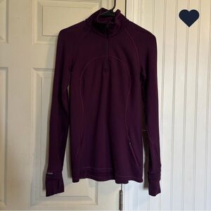 Lululemon First Mile 1/2 Half Zip Darkest Magenta Pullover sweater top